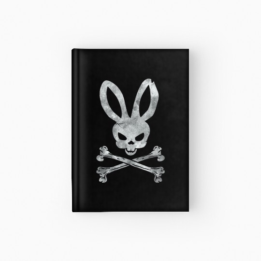 Funny Easter Bunny Crossbones Hardcover Journal