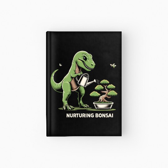T-Rex Dinosaur Gardener Bonsai Master Gardening Hardcover Journal