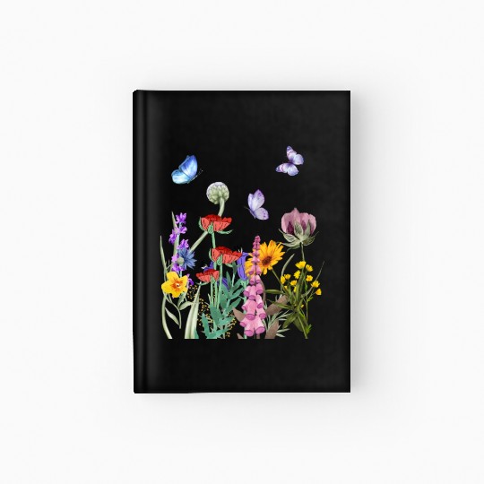 Wild flowers garden Hardcover Journal