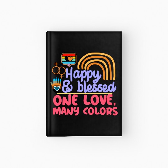 pride month, happy and blessed, love is love Hardcover Journal