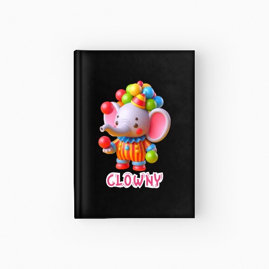 Little Cute Elephant / Clowny Hardcover Journal