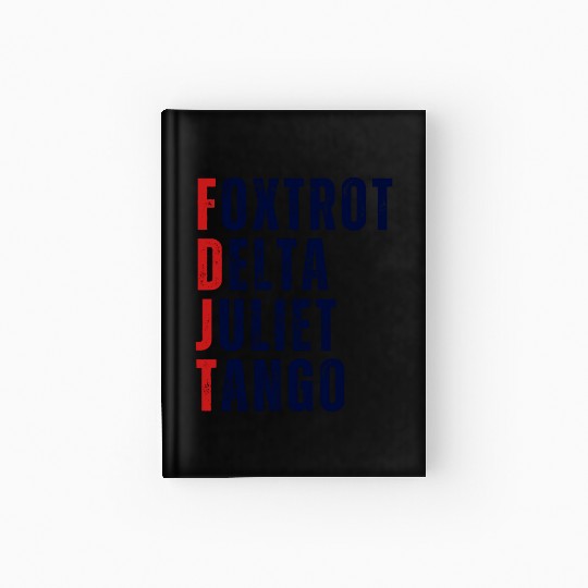 FOXTROT DELTA JULIET TANGO WHITE Hardcover Journal
