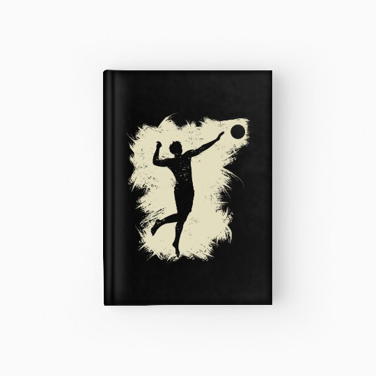 Volleyball Beach Grunge Vintage Hardcover Journal