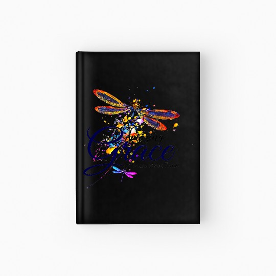 Amazing Grace Dragonfly splatter Hardcover Journal
