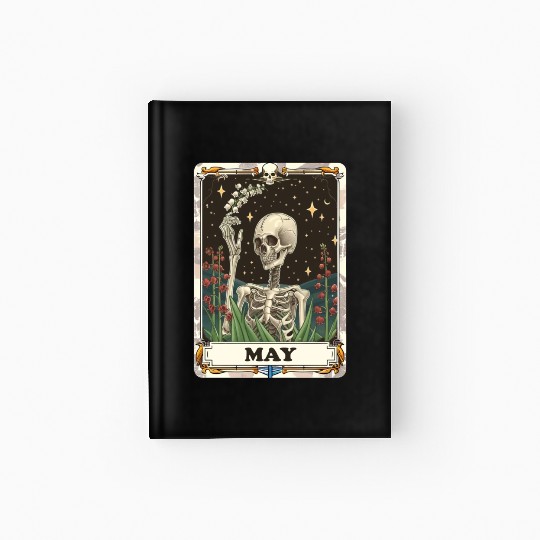 May Gothic Tarot Card - Lily of the Valley & Skele Hardcover Journal