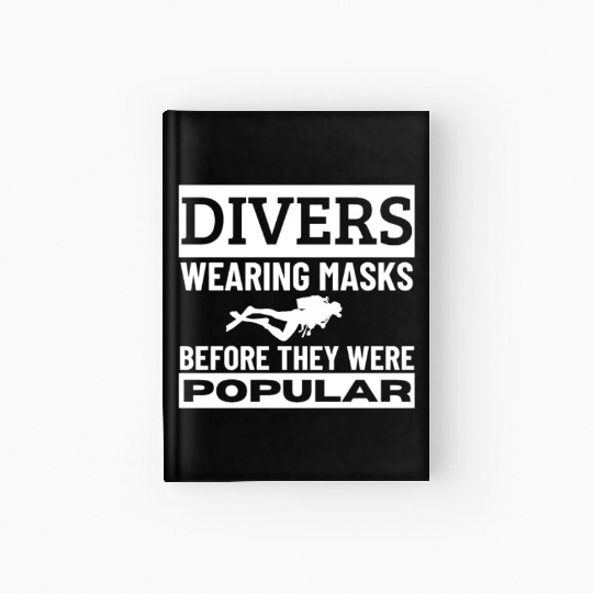 Scuba Diving Mask Pun Funny Scuba Diver Hardcover Journal