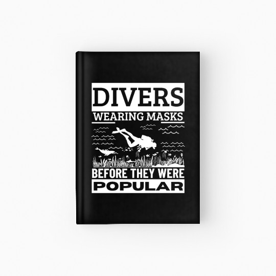 Scuba Diving Mask Pun Funny Scuba Diver Hardcover Journal