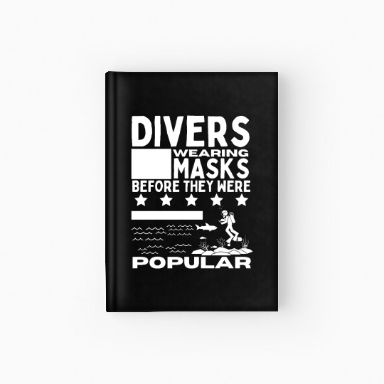 Scuba Diving Mask Pun Funny Scuba Diver Hardcover Journal