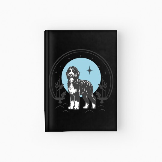 Bernedoodle Tarot Card Dog | Celestial and Starsee Hardcover Journal