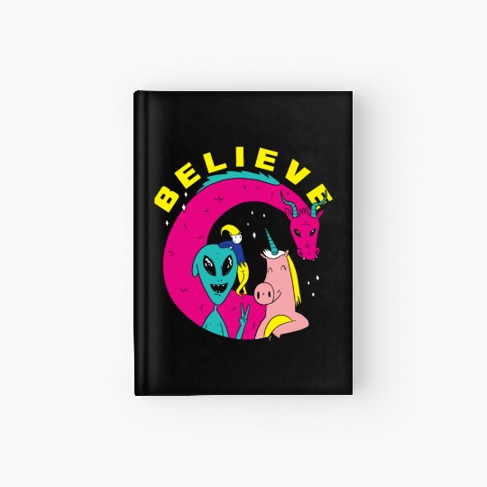 Funny Alien Ufo Extraterrestrials Lover Gift Hardcover Journal