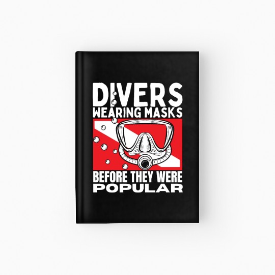 Scuba Diving Mask Pun Funny Scuba Diver Hardcover Journal