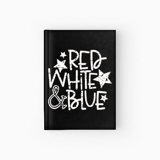 Red White And Blue Hardcover Journal