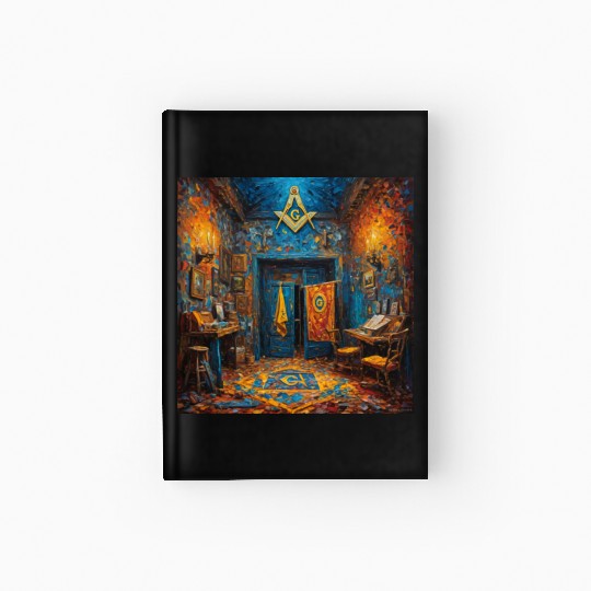 Masonic Painting Design Hardcover Journal