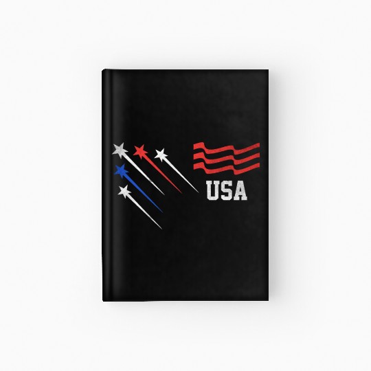 Patriotic 4th Of July USA Hardcover Journal