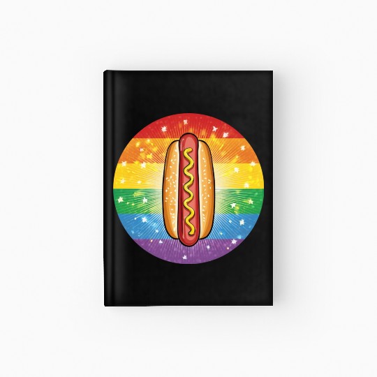 LGBTQ Hot Dog Hardcover Journal