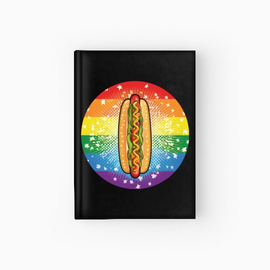 LGBTQ Hot Dog Hardcover Journal