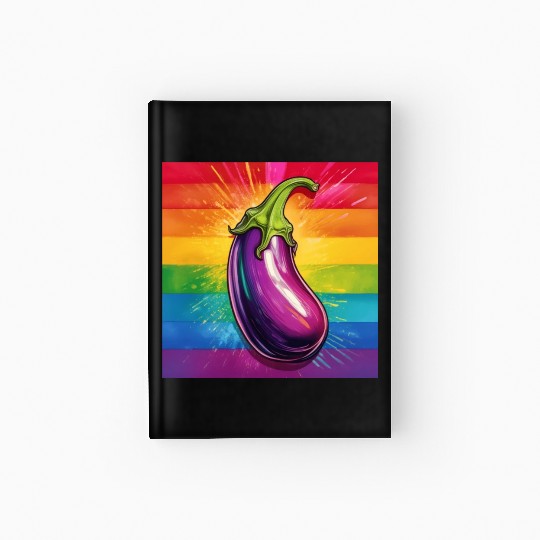 LGBTQ Eggplant Hardcover Journal