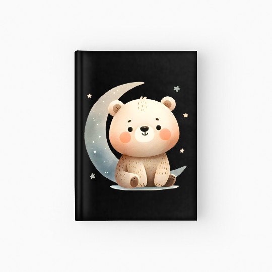 Little bear on the moon Hardcover Journal