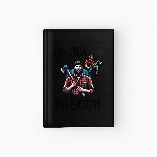 Lumberjack Destiny Funny Man Axe Hardcover Journal