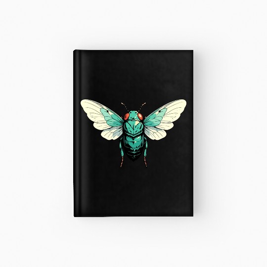 Cicada Insect Animal Lover Funny Design Hardcover Journal