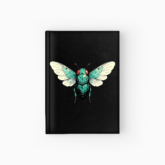 Cicada Insect Animal Lover Funny Design Hardcover Journal