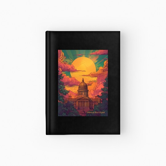 Sunset in Colorado State Capitol Hardcover Journal