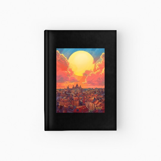 Sunset in Dublin Ireland Hardcover Journal