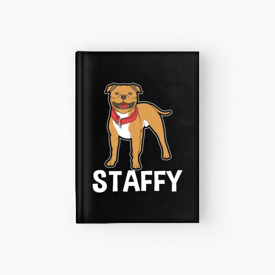 Staffordshire Bull Terrier Dog American Staffy Hardcover Journal