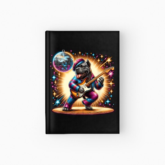 Disco Cane Corso dog Hardcover Journal