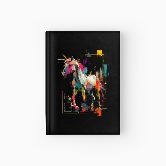 Unicorn Rainbow Animal Illustration Hardcover Journal