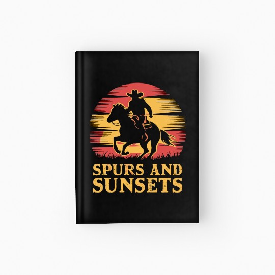 Cowboy Lifestyle Western Theme with Horses and Hardcover Journal