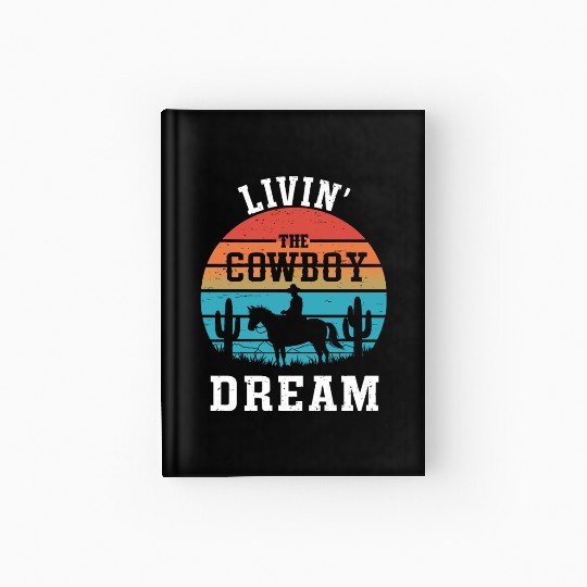 Cowboy Lifestyle Western Theme with Horses and Hardcover Journal