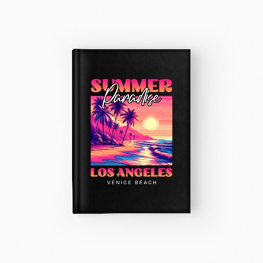 Summer Paradise Los Angeles Venice Beach Hardcover Journal