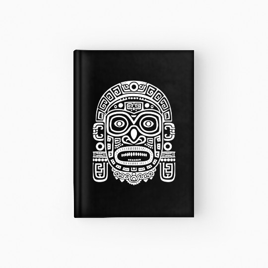 Maya God Mayan Mythology Ek Chuah Intricate Mask Hardcover Journal