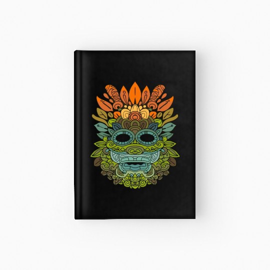 Maya God Mayan Mythology Itzamna Colorful Tribal Hardcover Journal