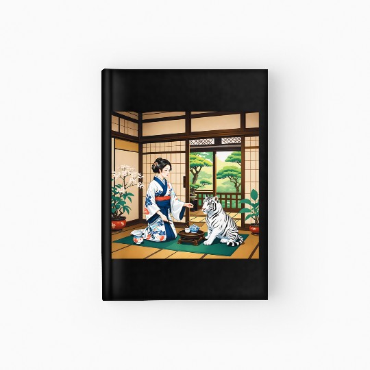 Fantasy Kimono Tiger Premium Hardcover Journal