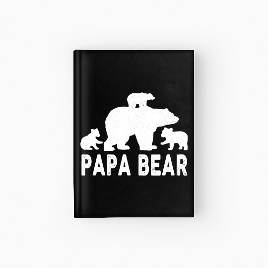 Papa Bear Fathers Day 3 Cubs Kid Hardcover Journal