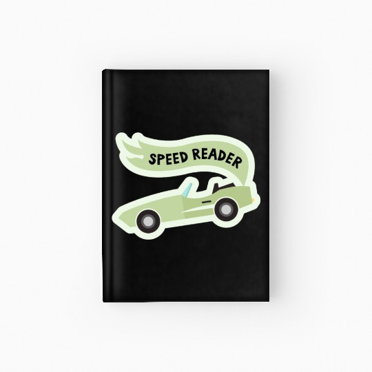 Speed ReaderBookish Racing Car Pastel Green Lemon Hardcover Journal