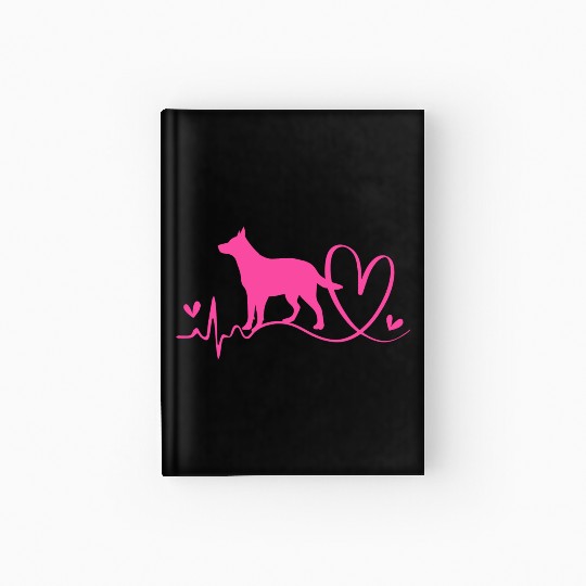 Cute Heartbeat Australian Cattle Dog For Women Hardcover Journal