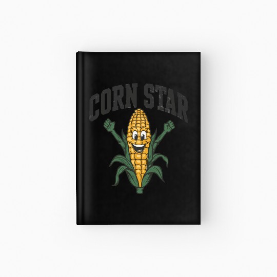 Funny Farm Food Hardcover Journal Corny Cob Farmer Corn Star