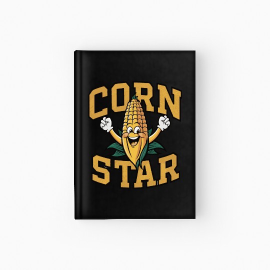Funny Farm Food Hardcover Journal Corny Cob Farmer Corn Star