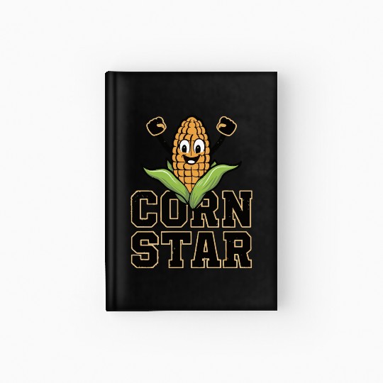 Funny Farm Food Hardcover Journal Corny Cob Farmer Corn Star