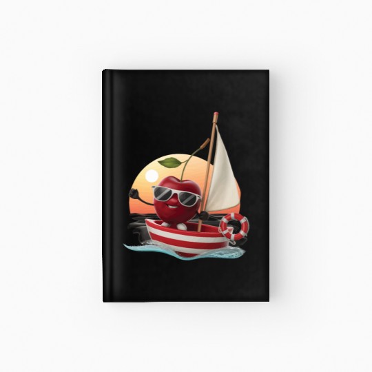 Fruit Boating Cherry Hardcover Journal