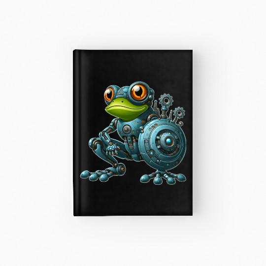 Cyborg Frog Toad Newt Robot Mech Design Hardcover Journal