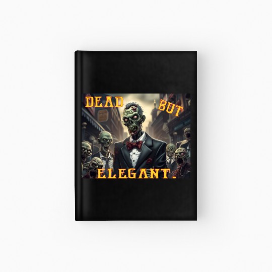 Funny Zombie Dead But Elegant Hardcover Journal
