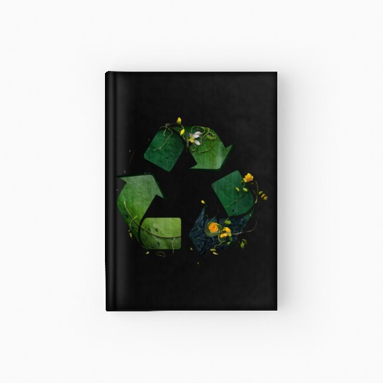 recycling icon Hardcover Journal