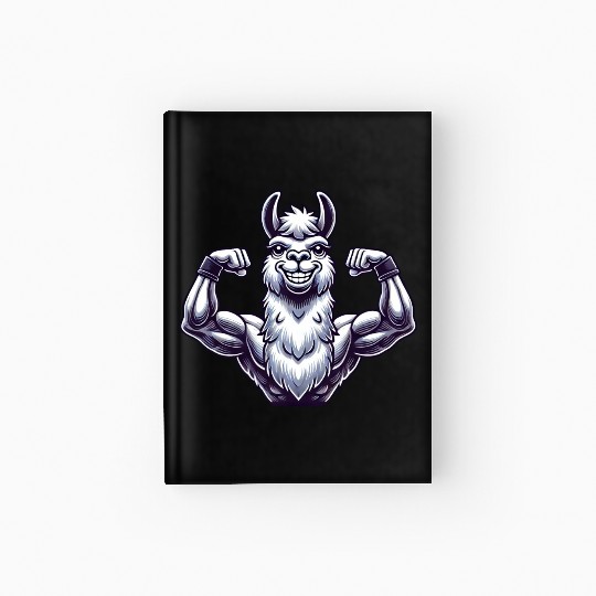 Strong llama alpaca workout fitness bodybuilder Hardcover Journal