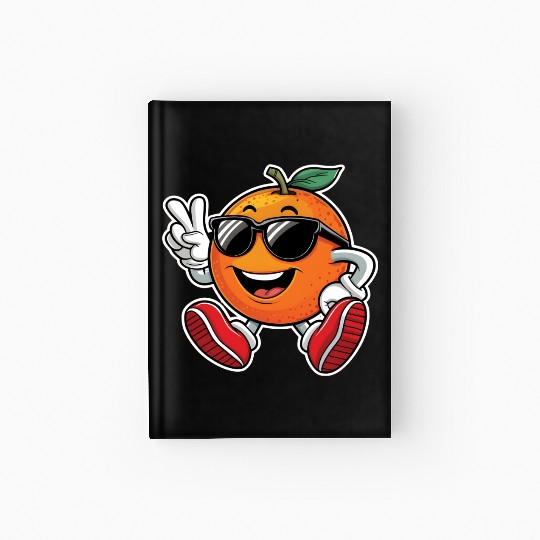 Funny Orange Fruit Relaxing Hardcover Journal