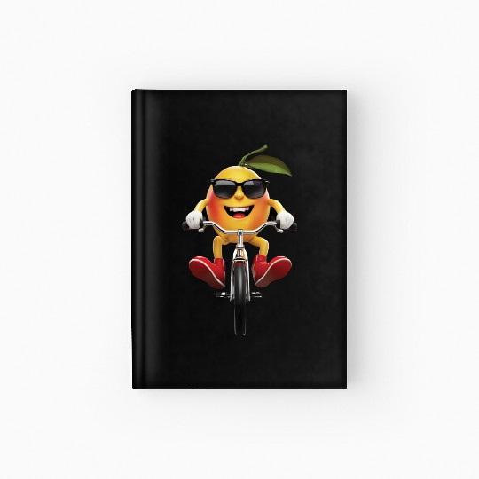 Mango Cycling On Bike Realistic Hardcover Journal