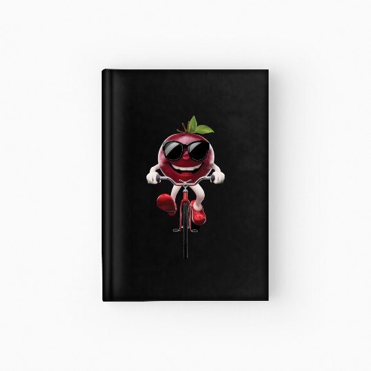 Cranberry Cycling On Bike Realistic Hardcover Journal
